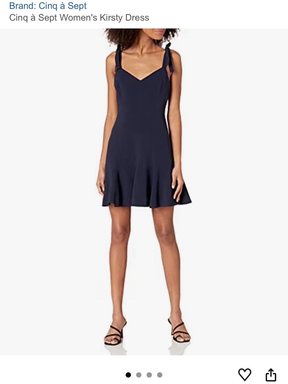 cinq a sept Navy Tie-Shoulder Mini Dress